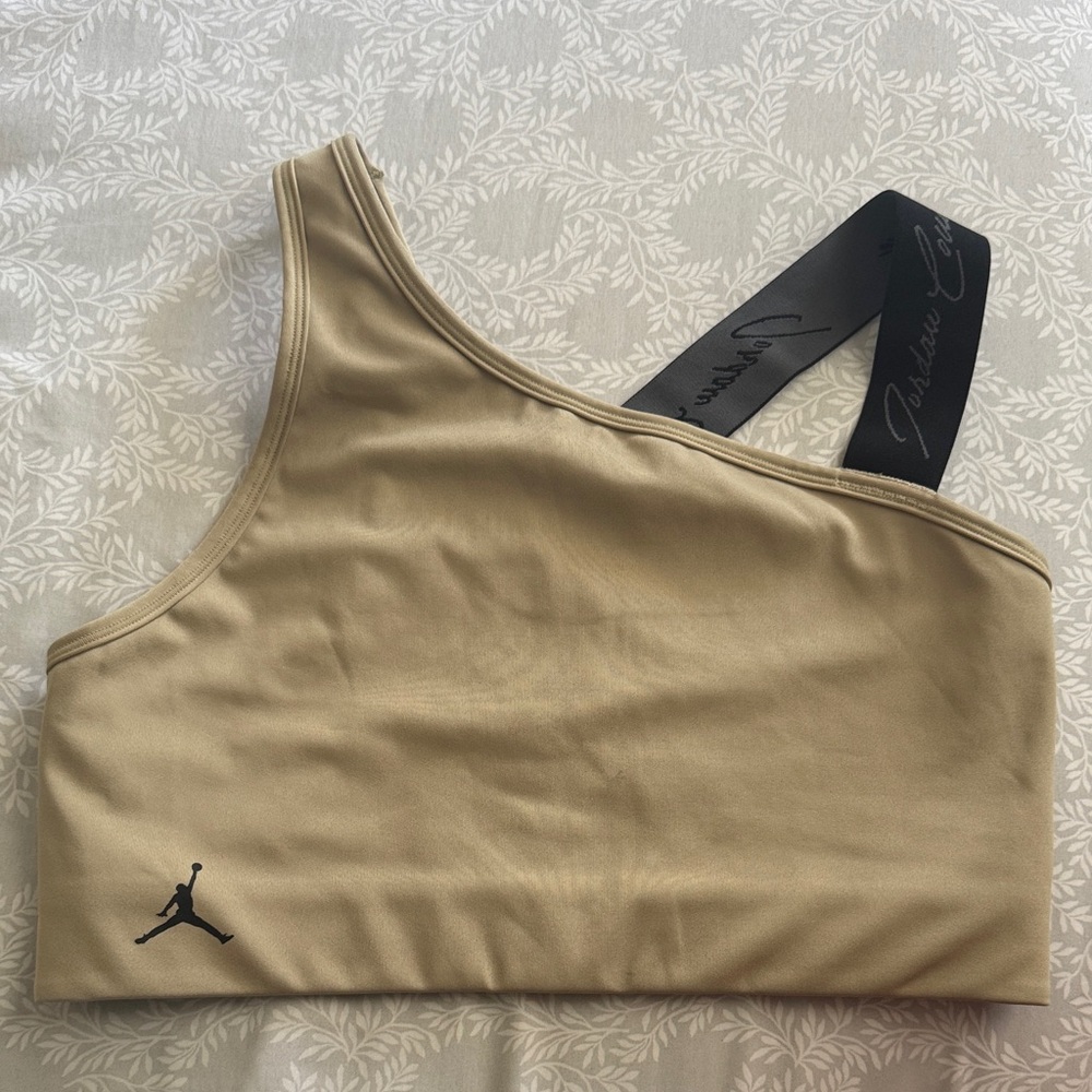 Jordan Women's Beige One-Shoulder Sports Bra